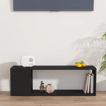 Tv-Benk Svart 100X24X32 Cm Konstruert Tre