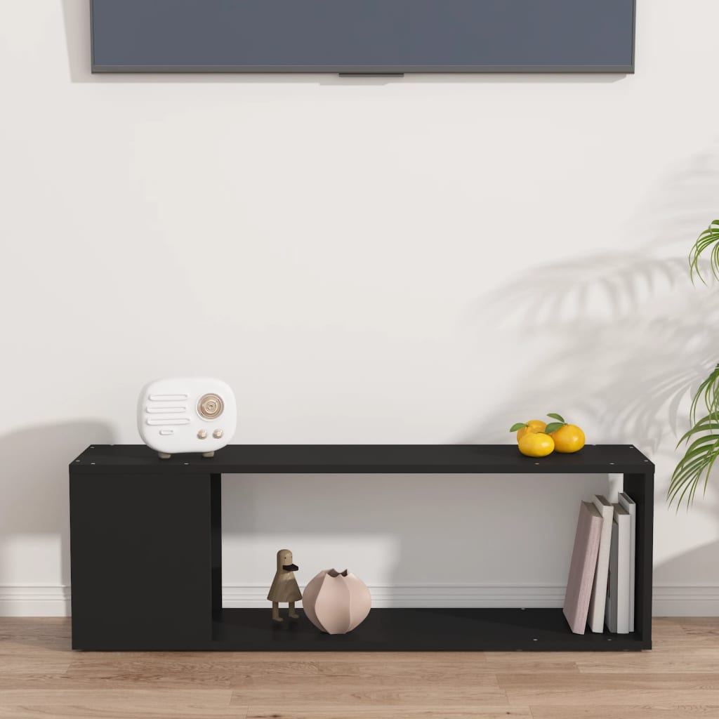 Tv-Benk Svart 100X24X32 Cm Konstruert Tre