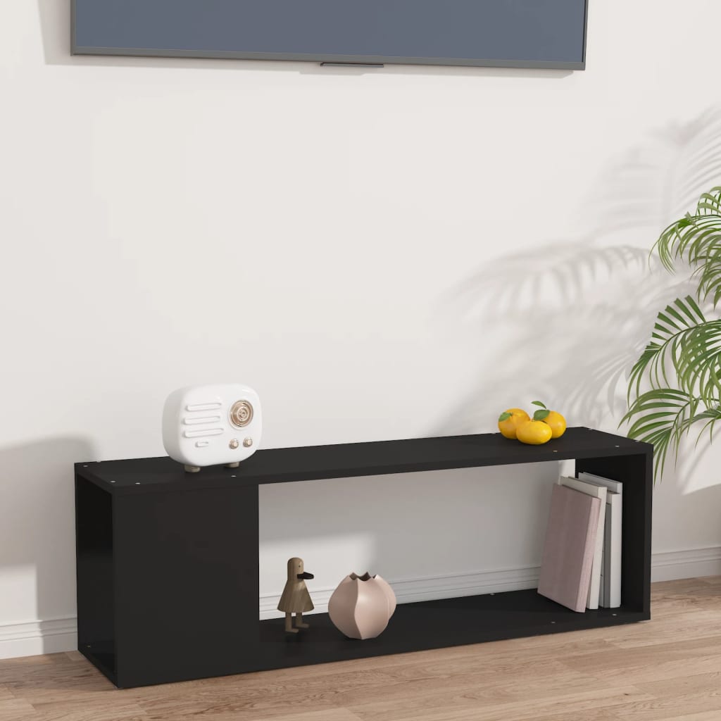 Tv-Benk Svart 100X24X32 Cm Konstruert Tre