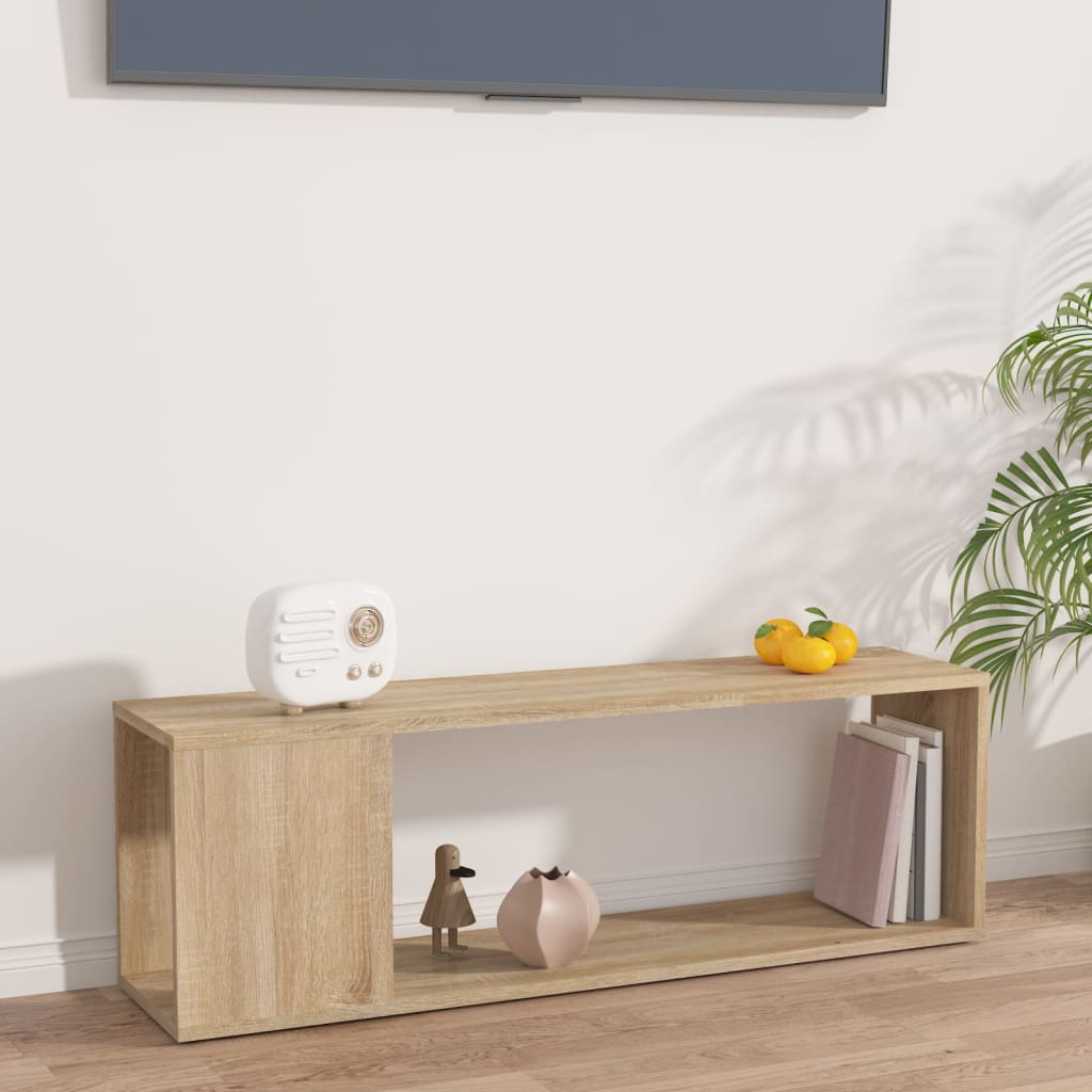 Tv-Benk Sonoma Eik 100X24X32 Cm Konstruert Tre