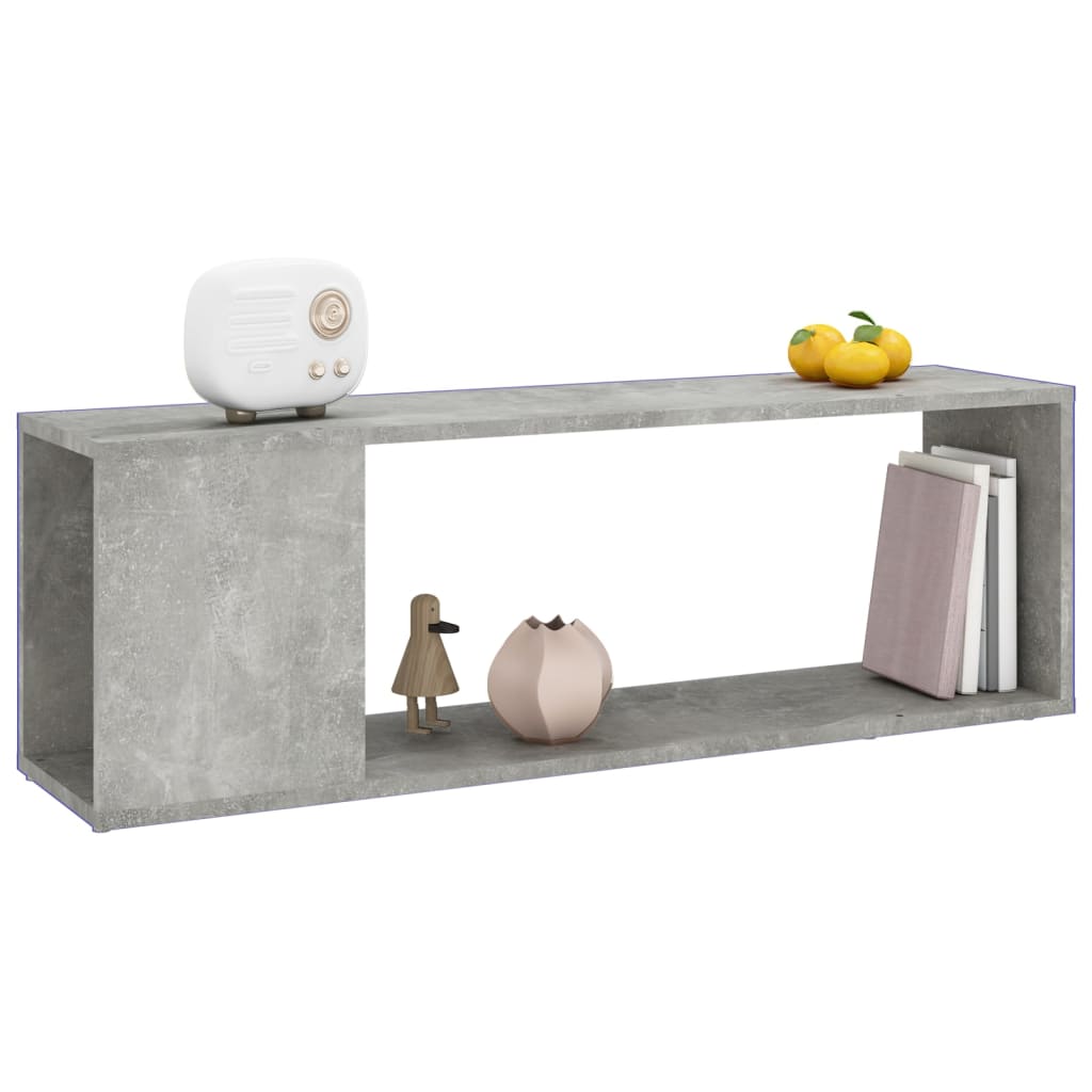Tv-Benk Betonggrå 100X24X32 Cm Konstruert Tre