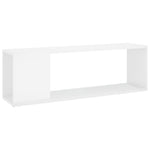 Tv-Benk Høyglans Hvit 100X24X32 Cm Konstruert Tre