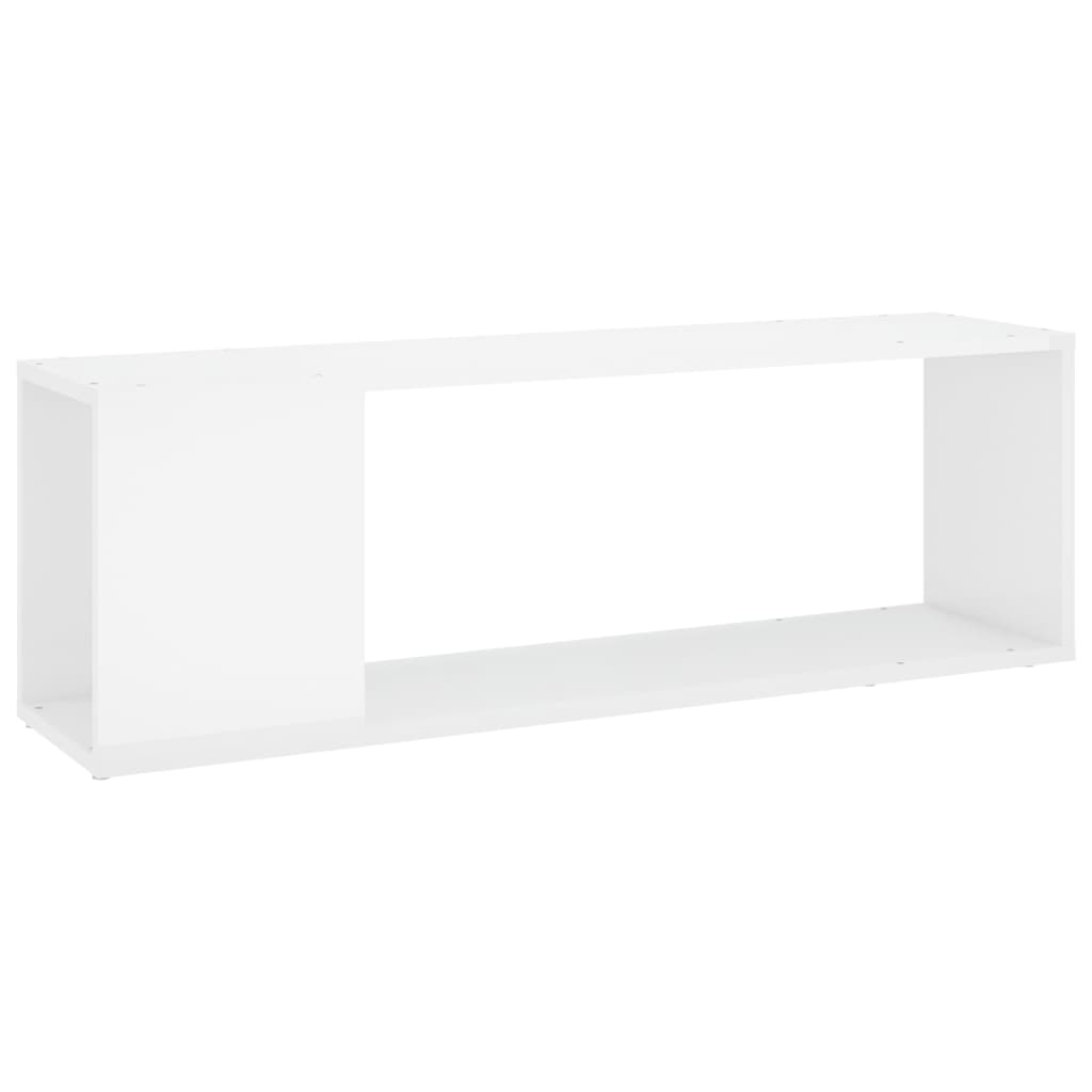Tv-Benk Høyglans Hvit 100X24X32 Cm Konstruert Tre