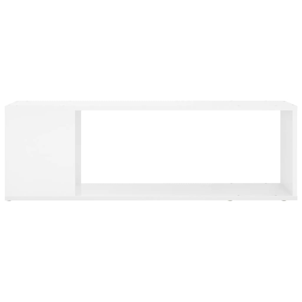 Tv-Benk Høyglans Hvit 100X24X32 Cm Konstruert Tre