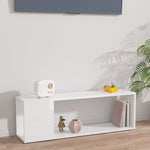 Tv-Benk Høyglans Hvit 100X24X32 Cm Konstruert Tre