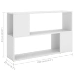Bokhylle Hvit 100X24X63 Cm Konstruert Tre