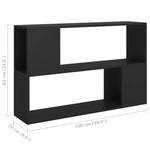 Bokhylle Svart 100X24X63 Cm Konstruert Tre