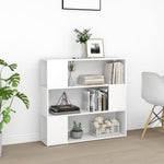 Bokhylle/Romdeler Hvit 100X24X94 Cm Sponplate