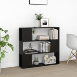 Bokhylle/Romdeler Svart 100X24X94 Cm Sponplate