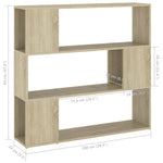 Bokhylle/Romdeler Sonoma Eik 100X24X94 Cm