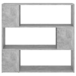 Bokhylle/Romdeler Betonggrå 100X24X94 Cm Sponplate