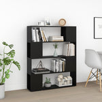 Bokhylle/Romdeler Svart 100X24X124 Cm