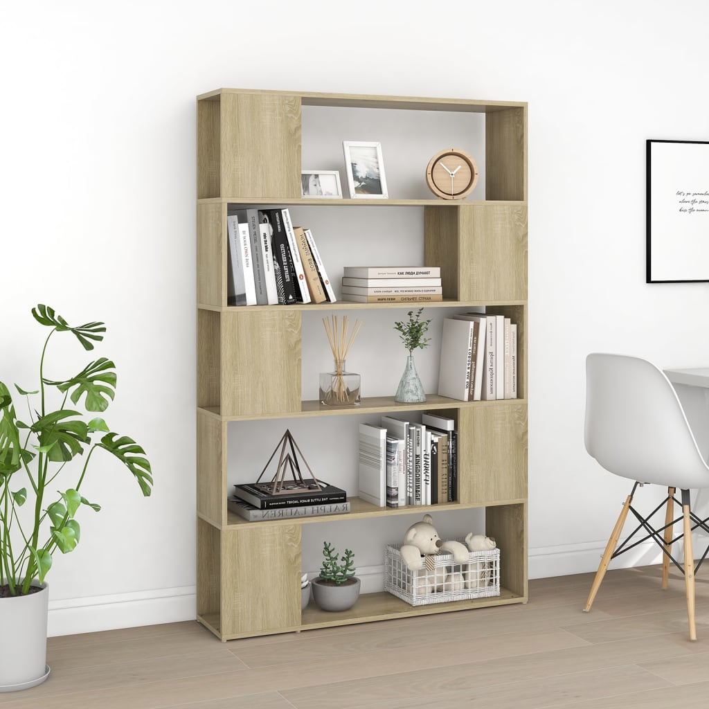 Bokhylle/Romdeler Sonoma Eik 100X24X155 Cm Konstruert Tre
