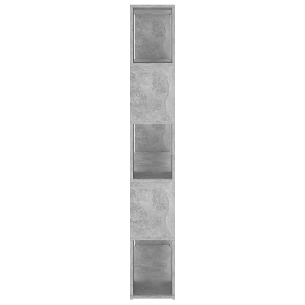 Bokhylle/Romdeler Betonggrå 100X24X155 Cm Konstruert Tre