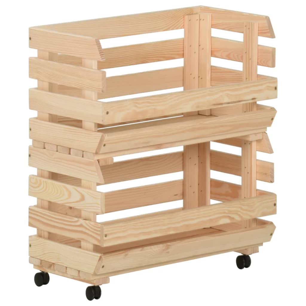 Grønnsakstralle 37X30X80 Cm Heltre Furu