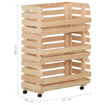 Grønnsakstralle 57X30X80 Cm Heltre Furu