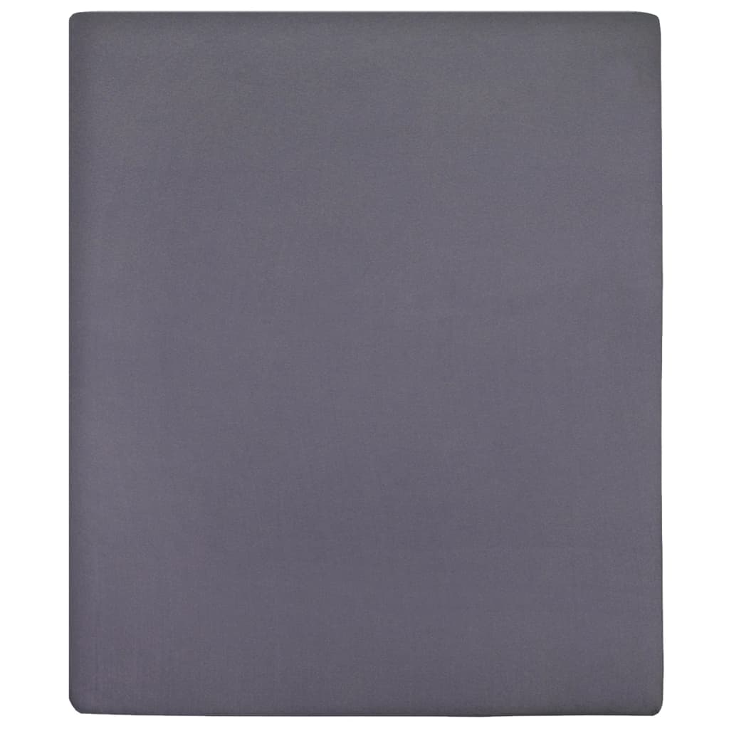 Jerseylaken 2 Stk Antrasitt 140X200 Cm Bomull