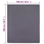 Jerseylaken 2 Stk Antrasitt 140X200 Cm Bomull