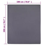 Jerseylaken Antrasitt 180X200 Cm Bomull