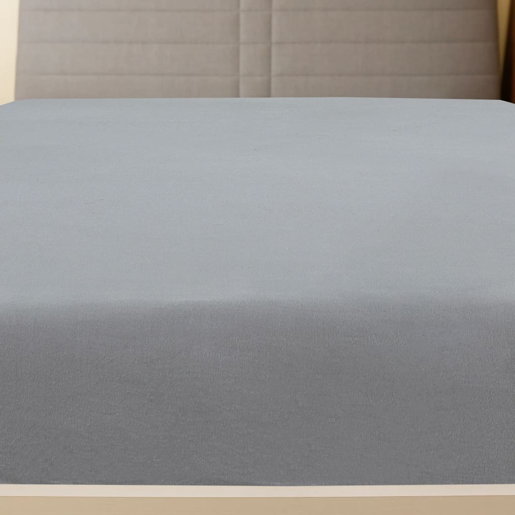 Jerseylaken Grå 140X200 Cm Bomull