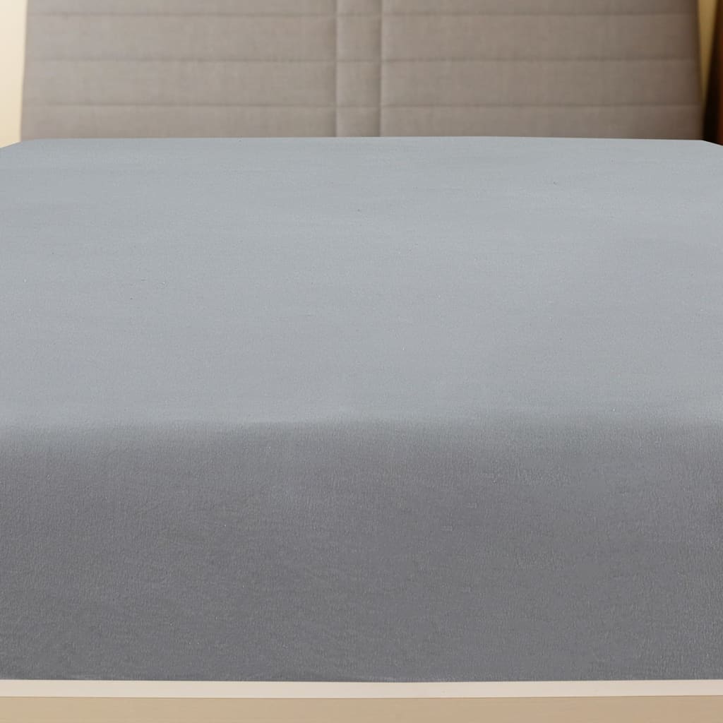 Jerseylaken 2 Stk Grå 160X200 Cm Bomull
