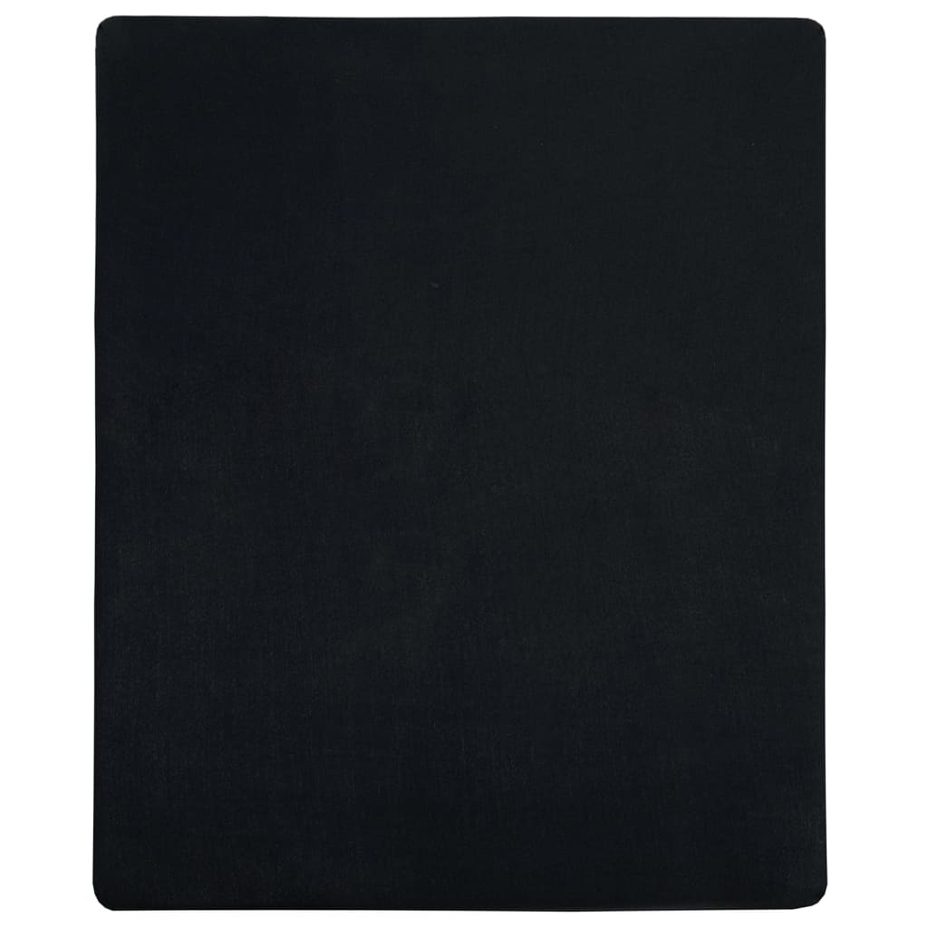 Jerseylaken 2 Stk Svart 160X200 Cm Bomull