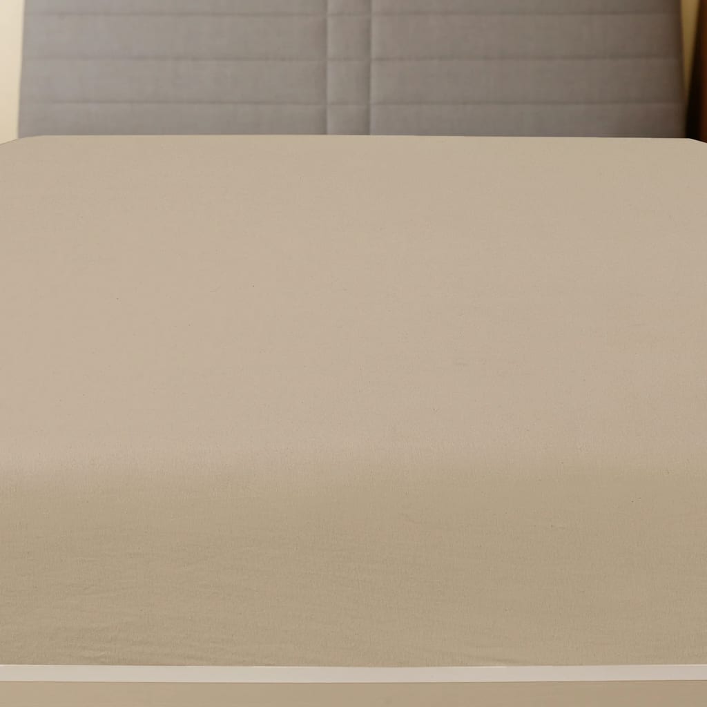 Jerseylaken 2 Stk Gråbrun 160X200 Cm Bomull