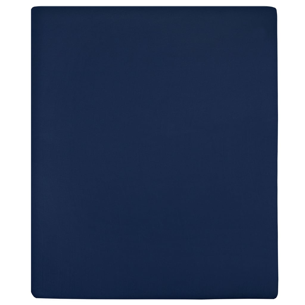 Jerseylaken Marineblå 140X200 Cm Bomull
