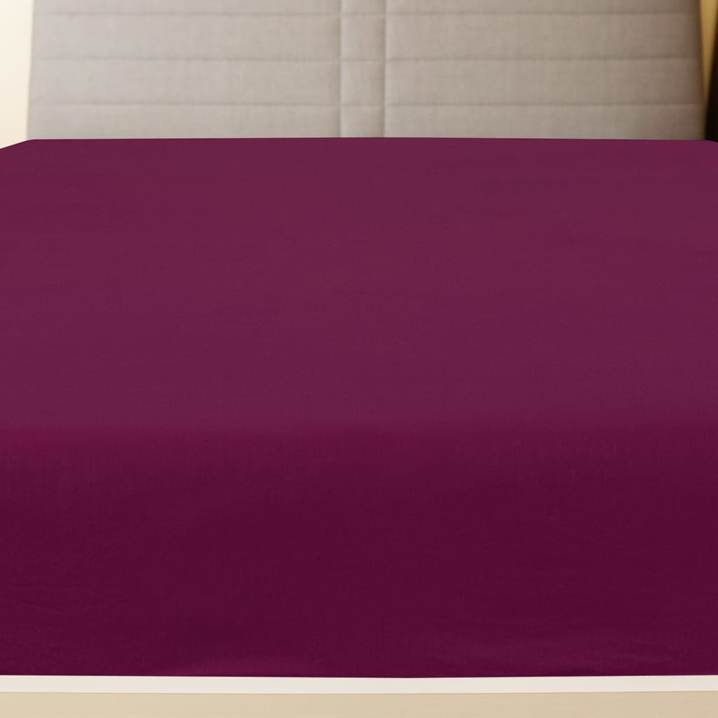 Jerseylaken 2 Stk Vinrød 100X200 Cm Bomull