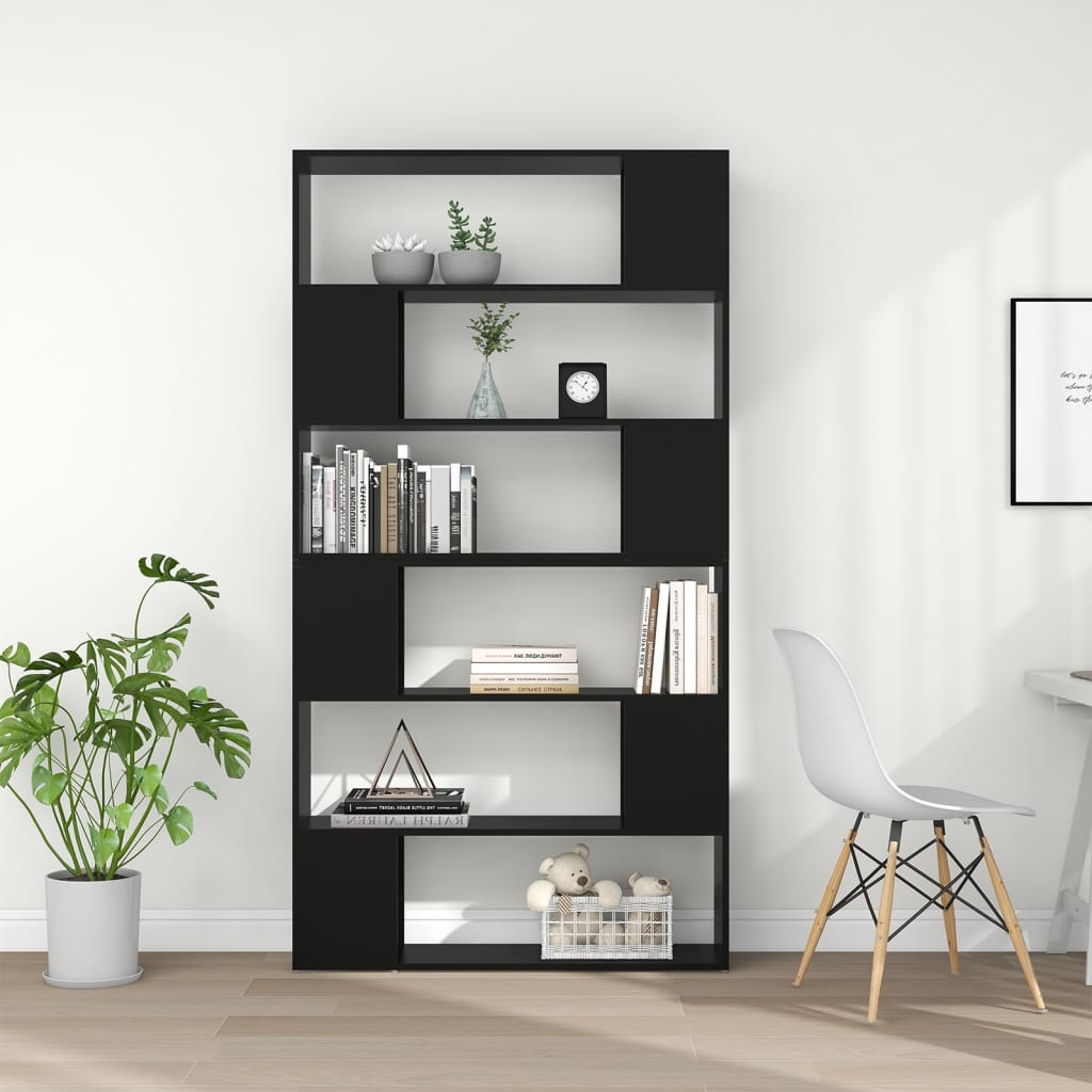 Bokhylle/Romdeler Svart 100X24X188 Cm