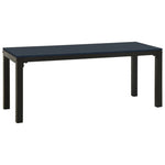 Hagebenk 110 Cm Stål Og Wpc Svart