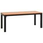 Hagebenk 110 Cm Stål Og Wpc Brun Og Svart