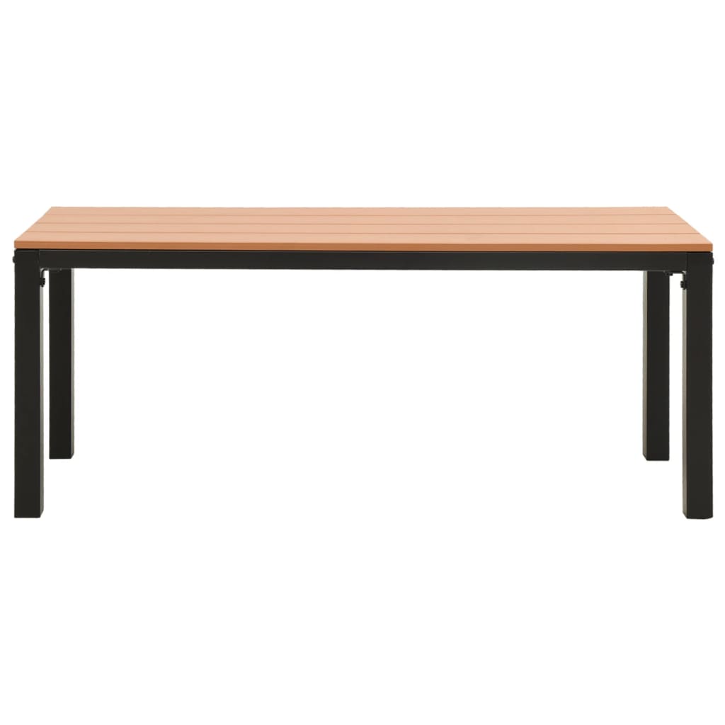 Hagebenk 110 Cm Stål Og Wpc Brun Og Svart