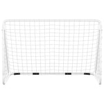 Fotballmål Med Nett Hvit 180X90X120 Cm Stål