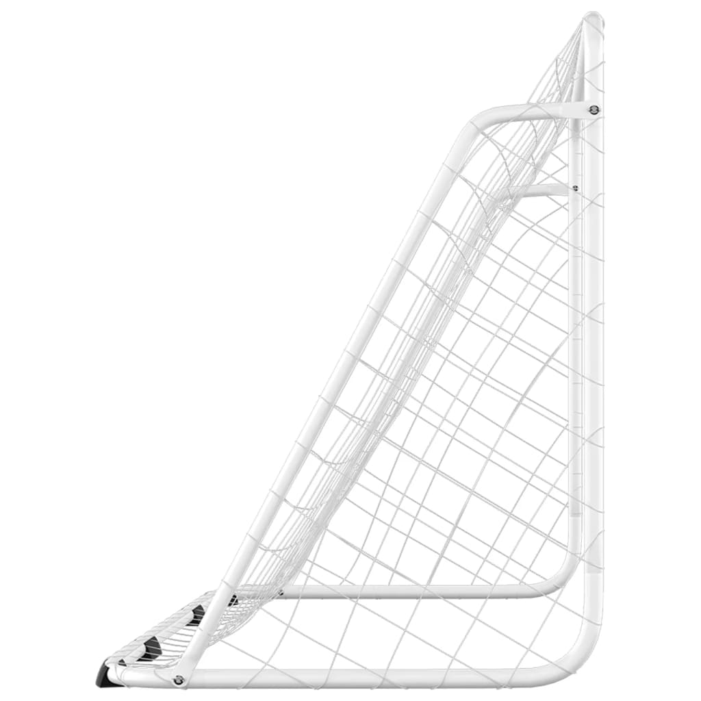Fotballmål Med Nett Hvit 180X90X120 Cm Stål