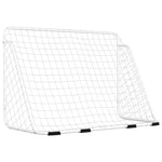 Fotballmål Med Nett Hvit 180X90X120 Cm Stål