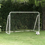 Fotballmål Med Nett Hvit 180X90X120 Cm Stål