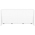 Fotballmål Med Nett Hvit 366X122X182 Cm Stål