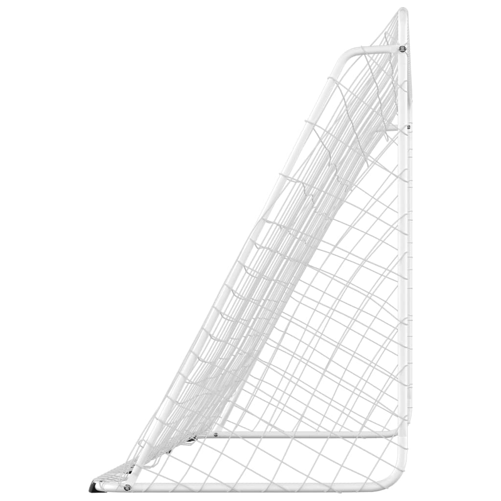 Fotballmål Med Nett Hvit 366X122X182 Cm Stål