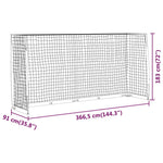 Fotballmål 366,5X91X183 Cm Stål