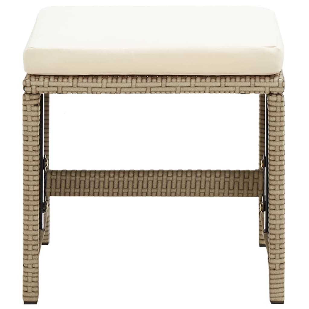 Hagestoler Med Krakker 2 Stk Polyrotting Beige