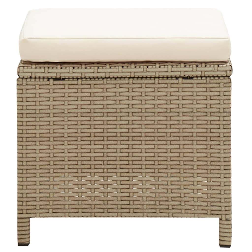 Hagestoler Med Krakker 2 Stk Polyrotting Beige