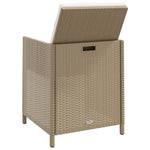 Hagestoler Med Krakker 2 Stk Polyrotting Beige