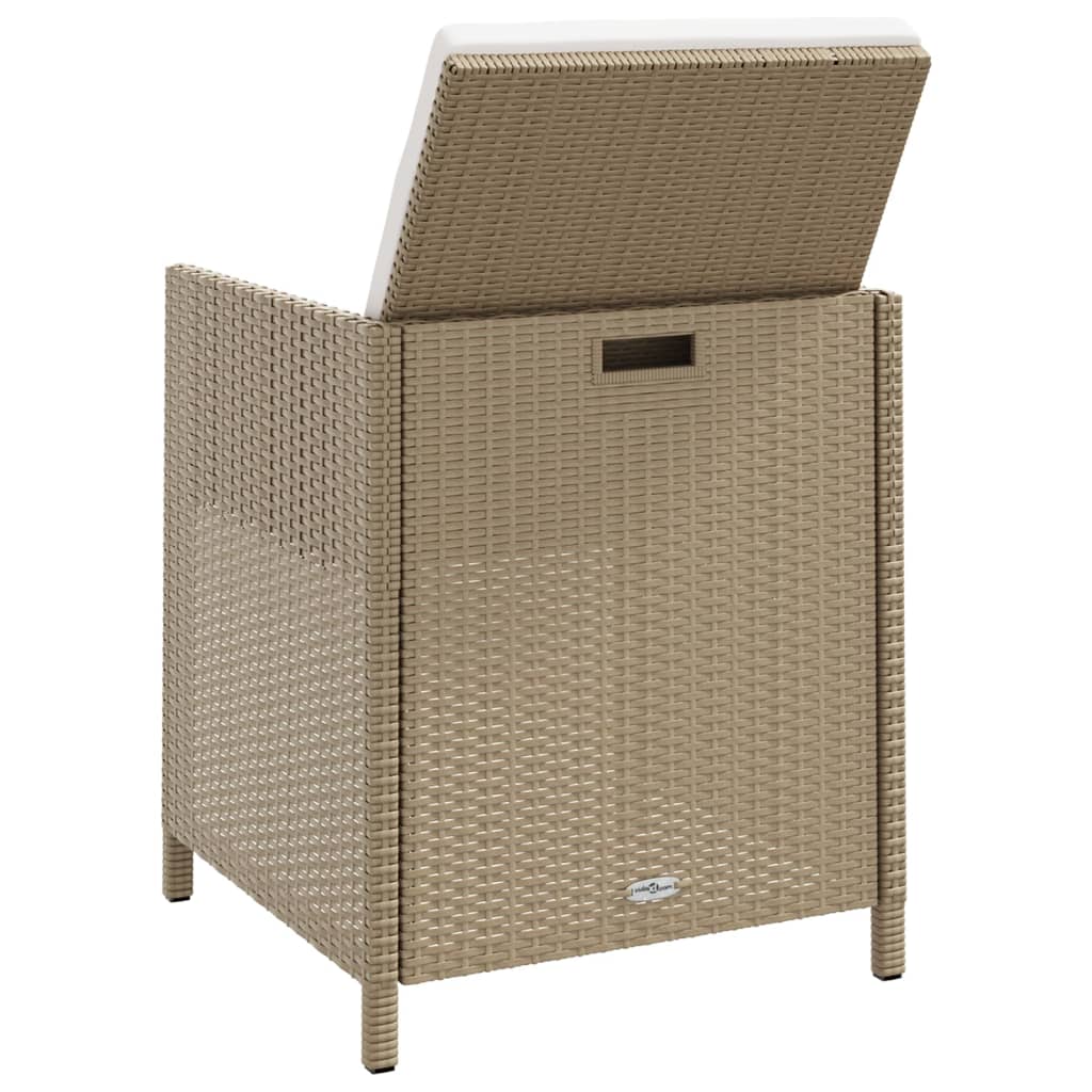 Hagestoler Med Krakker 2 Stk Polyrotting Beige