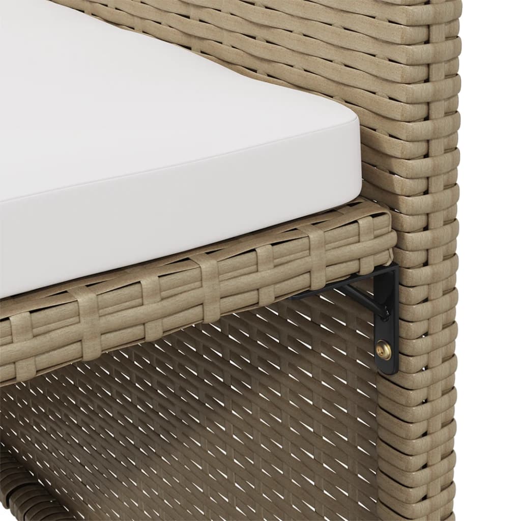 Hagestoler Med Krakker 2 Stk Polyrotting Beige