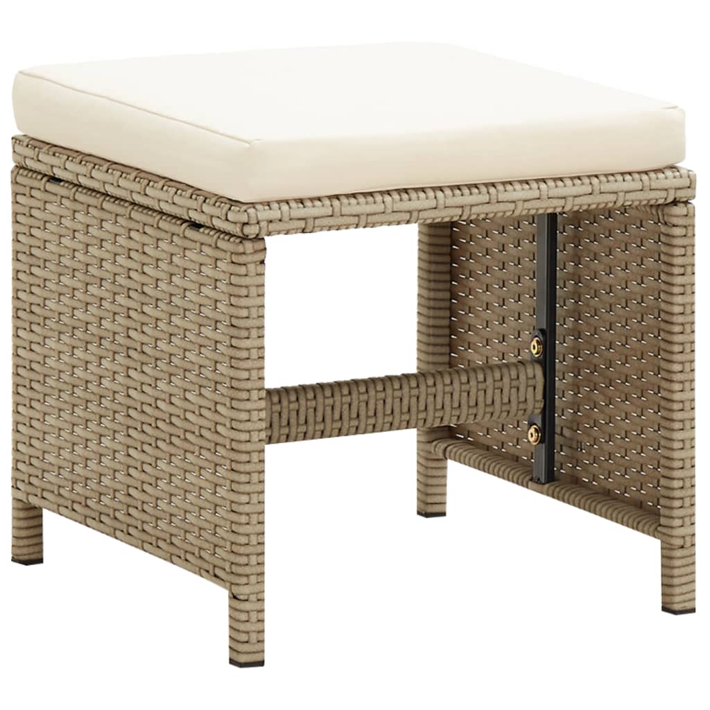 Hagestoler Med Krakker 2 Stk Polyrotting Beige