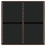 Hagebord Brun 109X107X74 Cm Polyrotting Og Glass