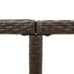 Hagebord Brun 109X107X74 Cm Polyrotting Og Glass