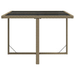 Hagebord Beige 109X107X74 Cm Polyrotting Og Glass