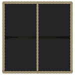 Hagebord Beige 109X107X74 Cm Polyrotting Og Glass